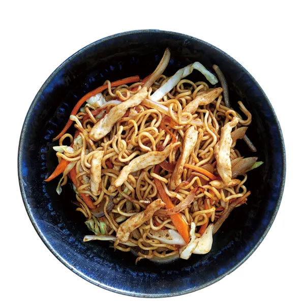 Yakisoba con pollo y verduras