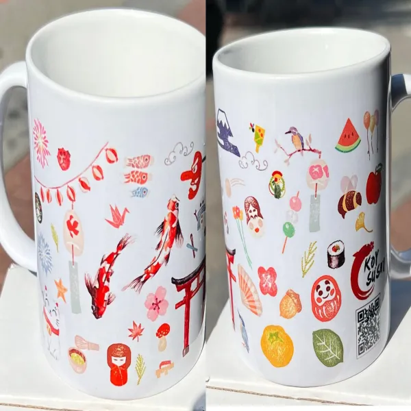 Taza B (estampado de acuarela)